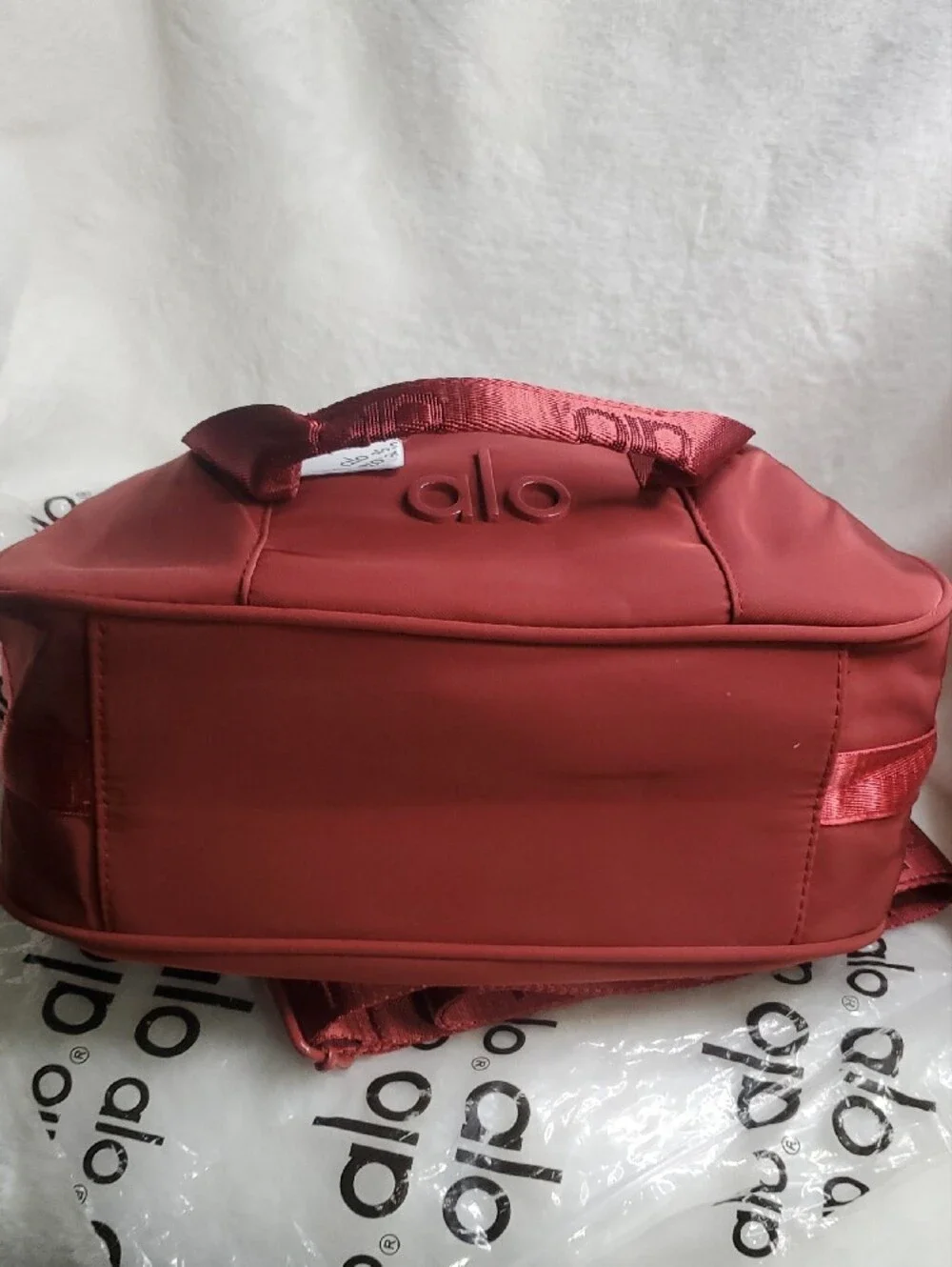 ALO Yoga Red Shoulder Bag with Detachable Branded Strap